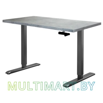Стол для работы стоя ErgoSmart Manual Desk Special 1360x800x36 мм (бетон Чикаго светло-серый/черный)